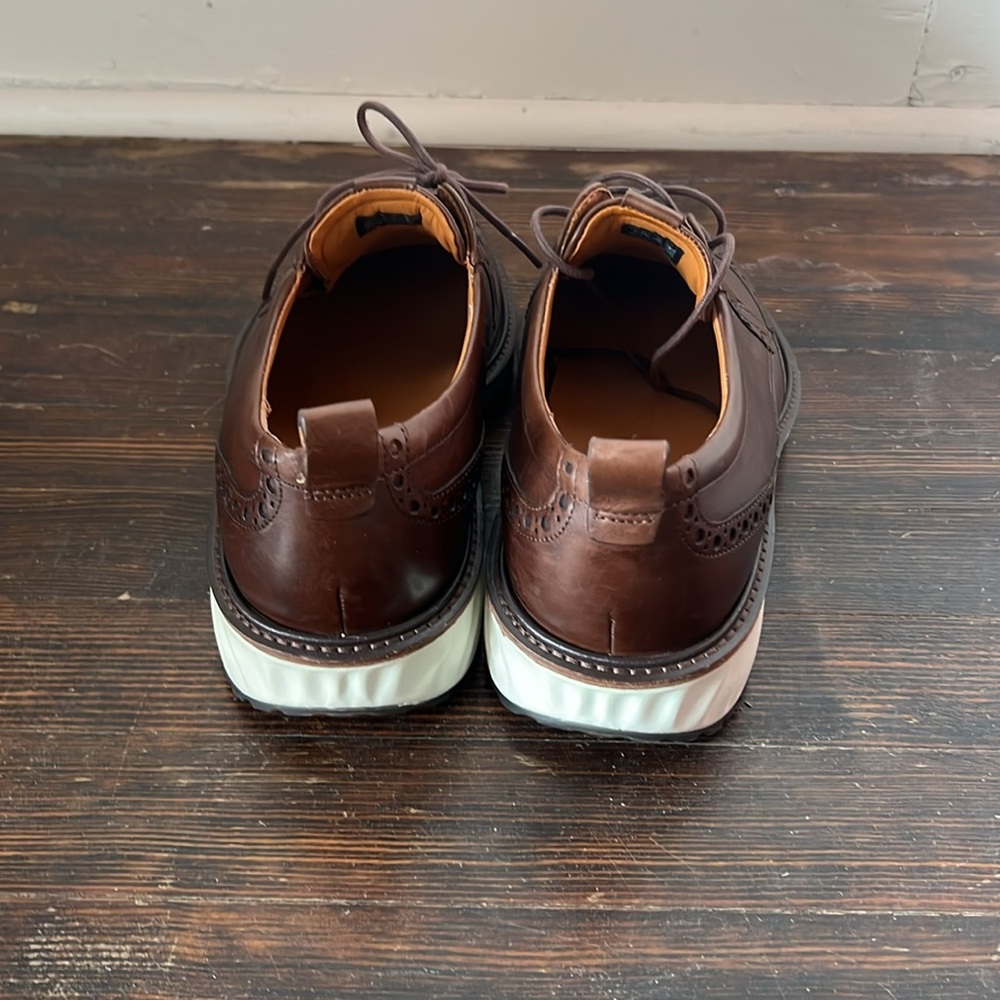 ECCO St.1 Hybrid Men's Leather Wingtip Derby Shoe Size 44 - Picture 2 of 6
